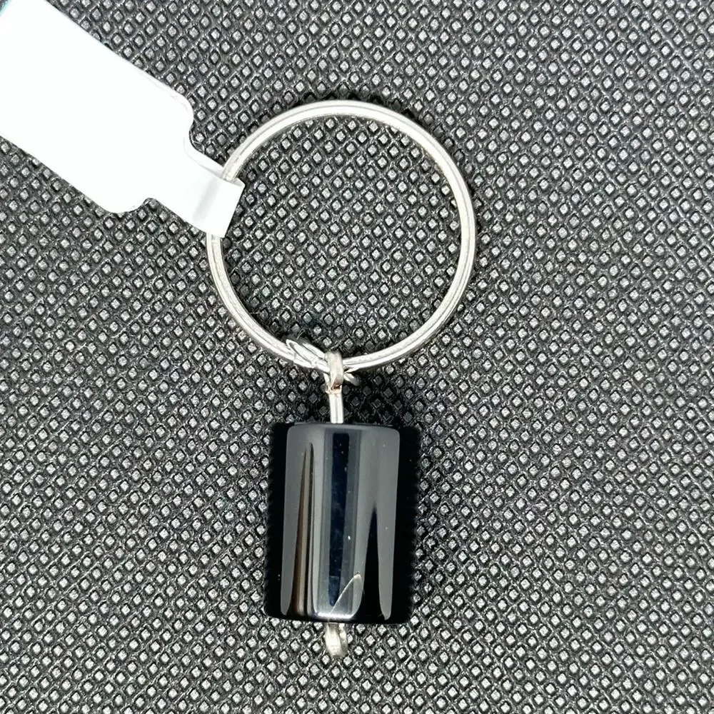 Black Onyx keychain handmade